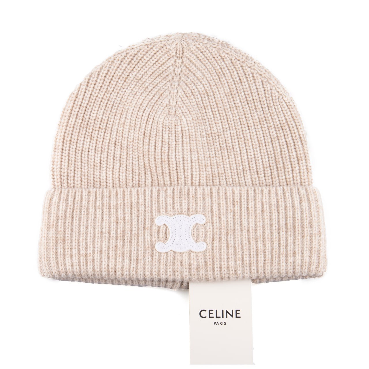 Celly beanie logo beige